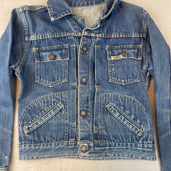 Vintage Gauchos Denim Jean Jacket Mens Sz 38 (Chest) Selvedge - Picture 4 of 10